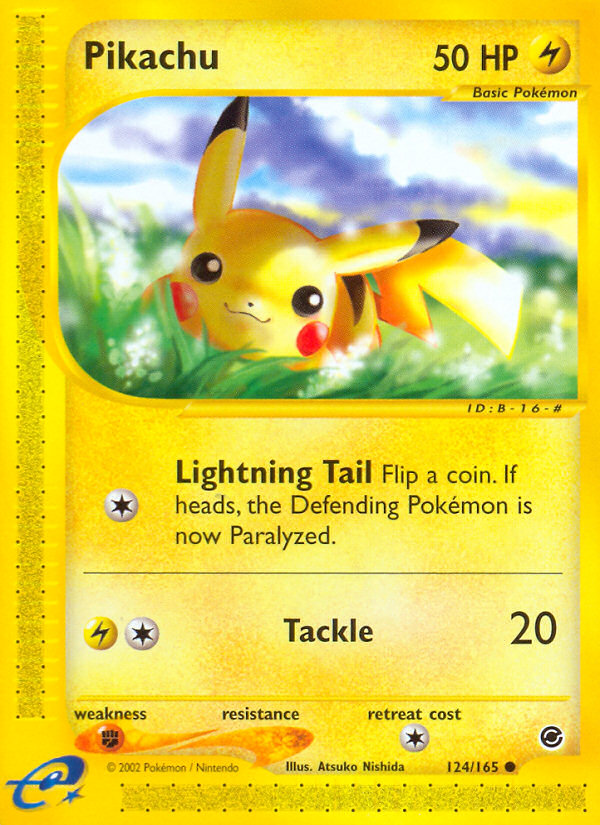 Pikachu (124/165) [Expedition: Base Set] | Card Merchant Takapuna