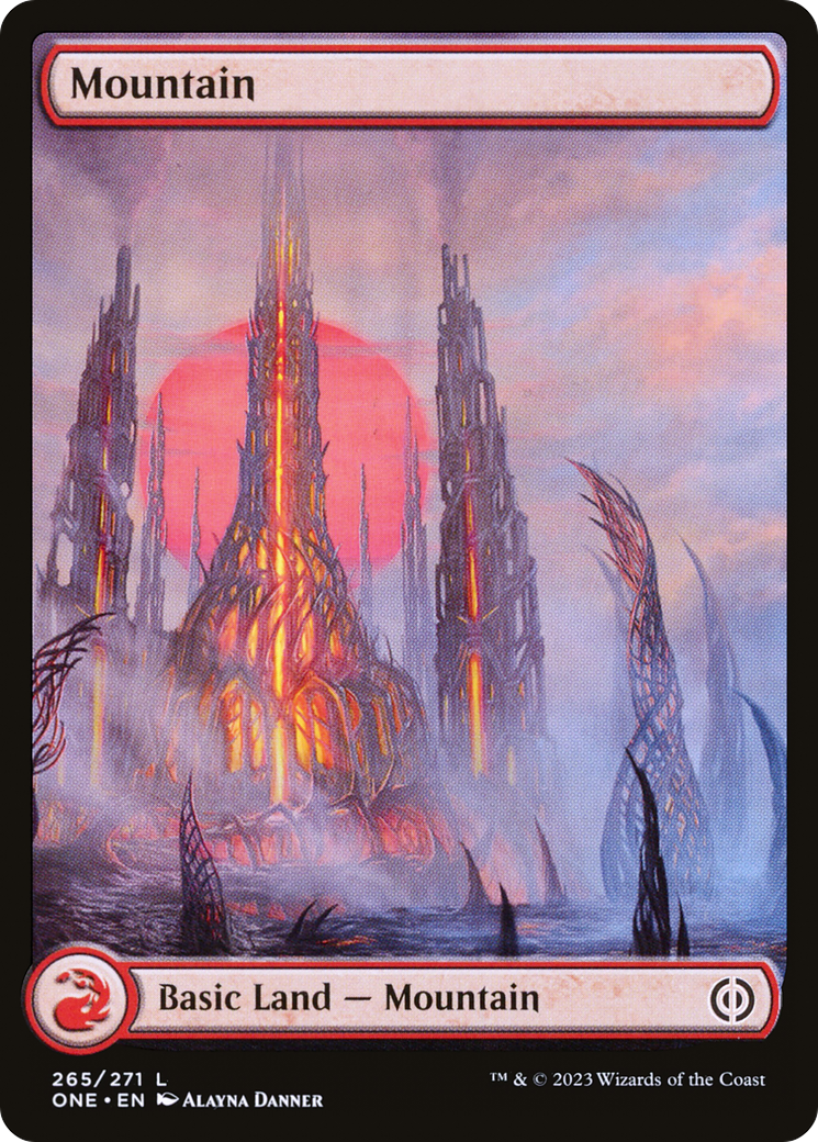 Mountain (265) (Full-Art) [Phyrexia: All Will Be One] | Card Merchant Takapuna