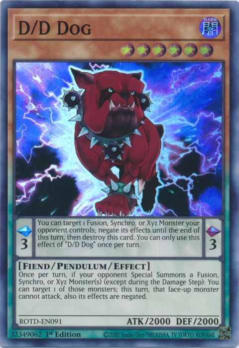 D/D Dog [ROTD-EN091] Super Rare | Card Merchant Takapuna