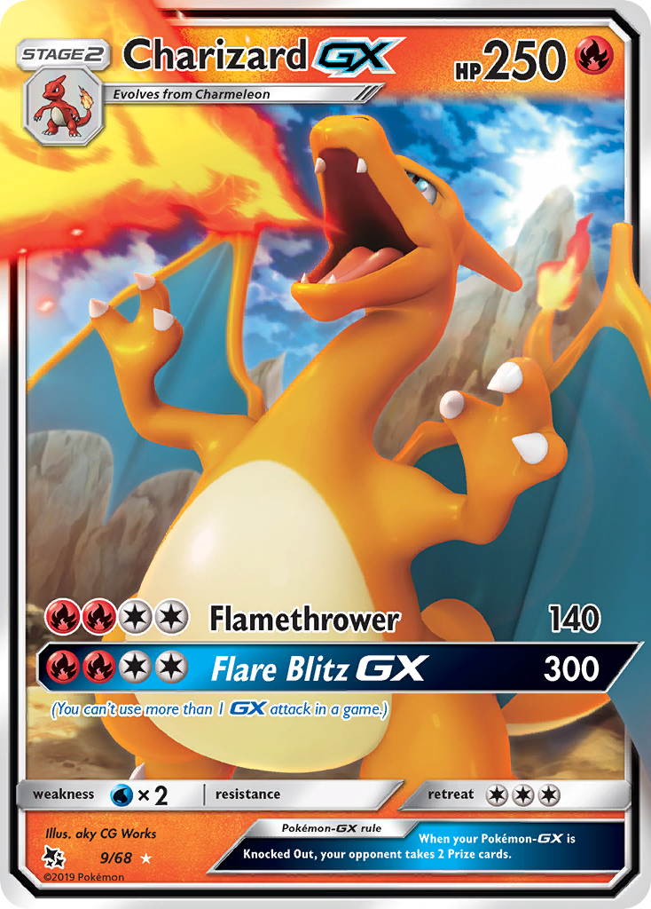 Charizard GX (9/68) [Sun & Moon: Hidden Fates] | Card Merchant Takapuna