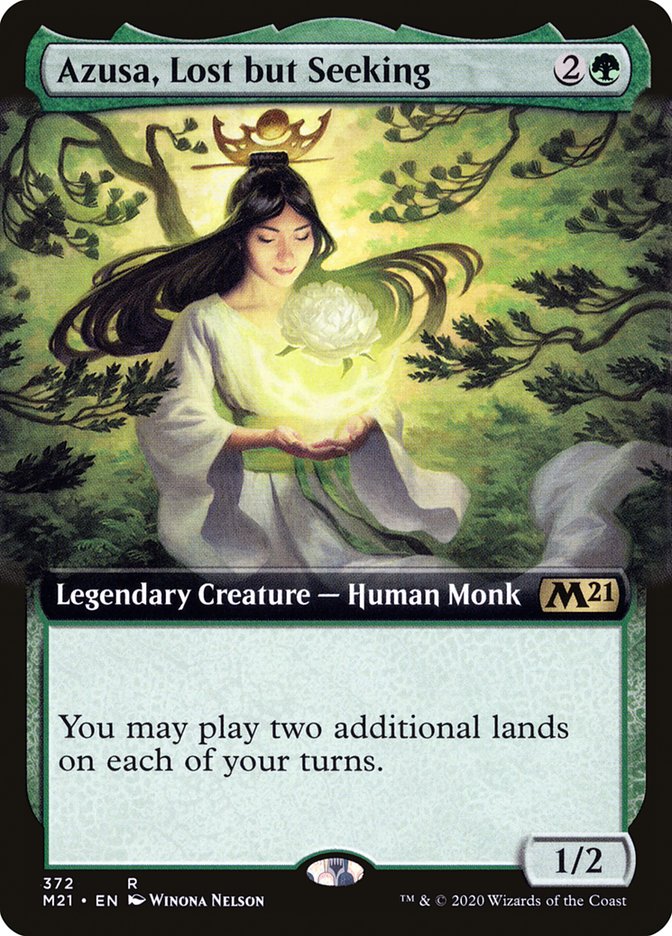 Azusa, Lost but Seeking (Extended Art) [Core Set 2021] | Card Merchant Takapuna