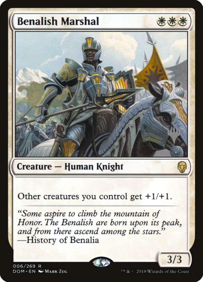 Benalish Marshal (Promo Pack) [Dominaria Promos] | Card Merchant Takapuna