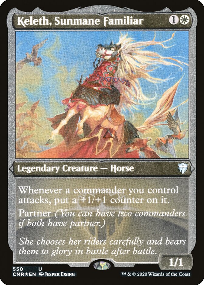 Keleth, Sunmane Familiar (Etched) [Commander Legends] | Card Merchant Takapuna