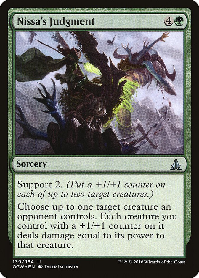 Nissa's Judgment [Oath of the Gatewatch] | Card Merchant Takapuna