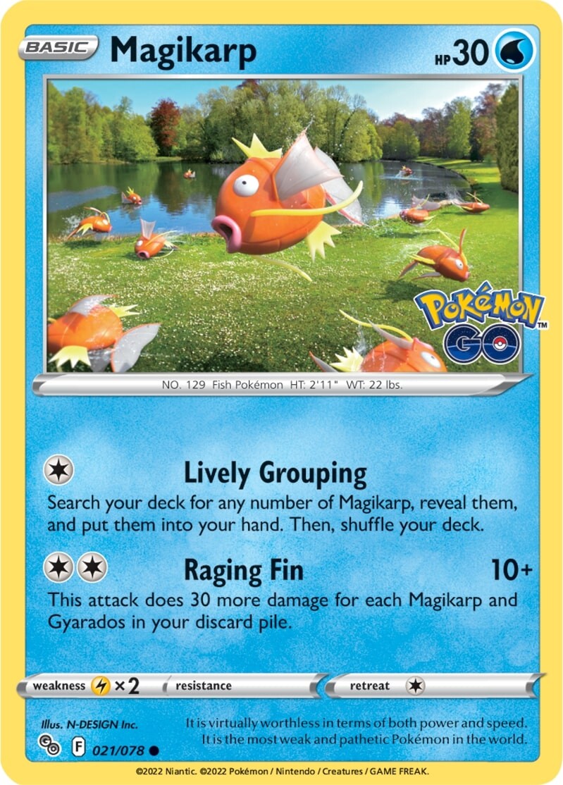 Magikarp (021/078) [Pokémon GO] | Card Merchant Takapuna