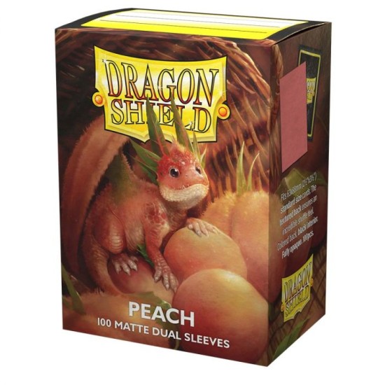 Dragon Shield Sleeves 100ct Dual  - Peach | Card Merchant Takapuna