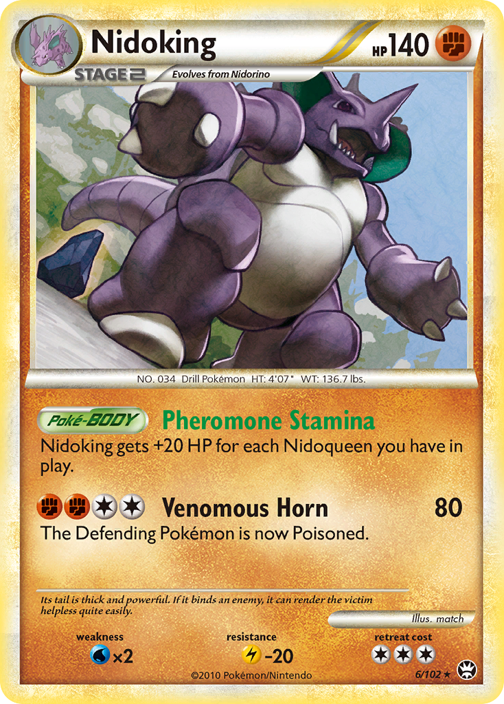 Nidoking (6/102) [HeartGold & SoulSilver: Triumphant] | Card Merchant Takapuna