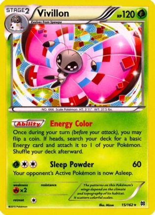 Vivillon (15/162) (Cosmos Holo) [XY: BREAKthrough] | Card Merchant Takapuna