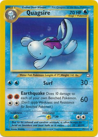 Quagsire (45/111) [Neo Genesis Unlimited] | Card Merchant Takapuna