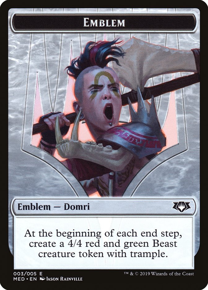 Domri, Chaos Bringer Emblem [Mythic Edition Tokens] | Card Merchant Takapuna