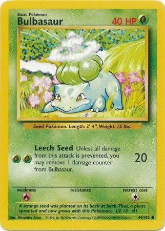 Bulbasaur (44/102) [Base Set Unlimited] | Card Merchant Takapuna