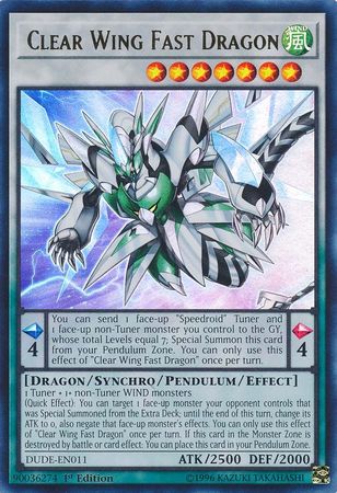 Clear Wing Fast Dragon [DUDE-EN011] Ultra Rare | Card Merchant Takapuna