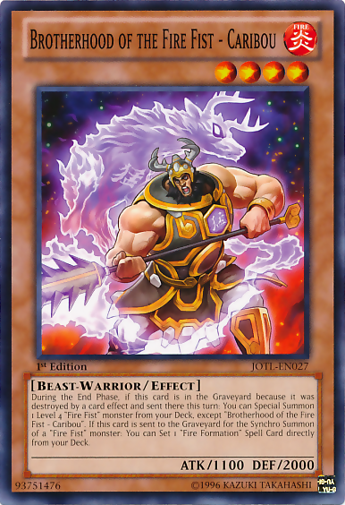 Brotherhood of the Fire Fist - Caribou [JOTL-EN027] Common | Card Merchant Takapuna