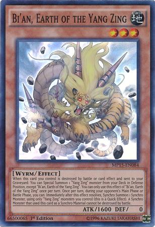 Bi'an, Earth of the Yang Zing [MP15-EN084] Super Rare | Card Merchant Takapuna