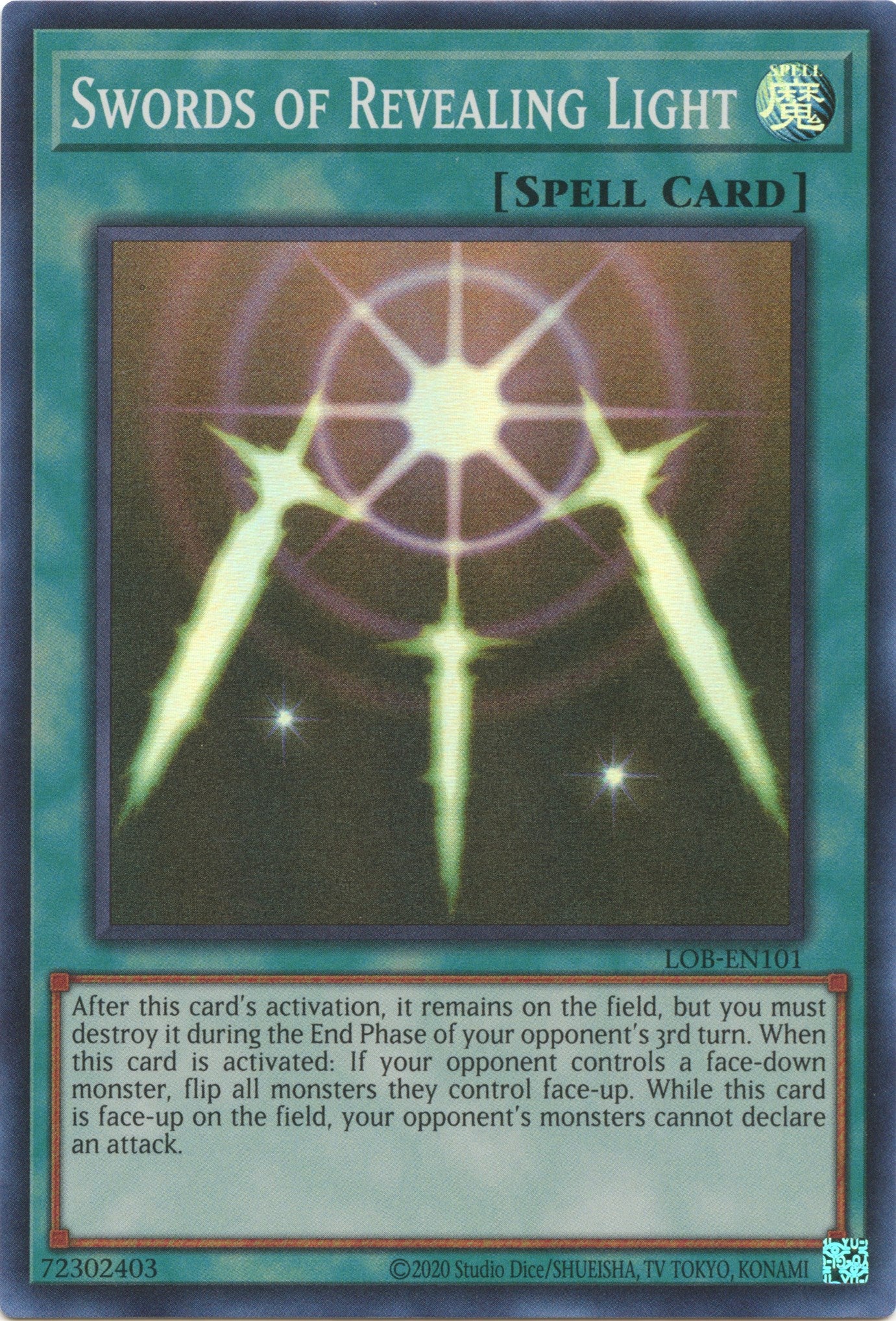 Swords of Revealing Light (25th Anniversary) [LOB-EN101] Super Rare | Card Merchant Takapuna