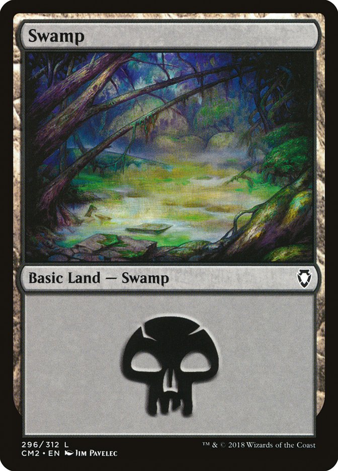 Swamp (296) [Commander Anthology Volume II] | Card Merchant Takapuna