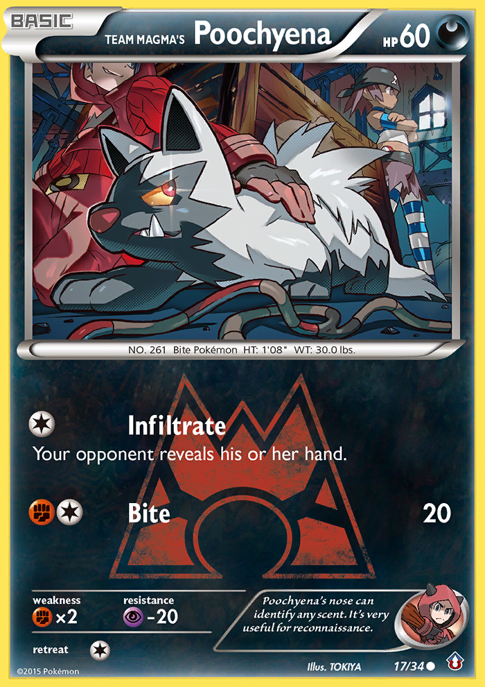 Team Magma's Poochyena (17/34) [XY: Double Crisis] | Card Merchant Takapuna