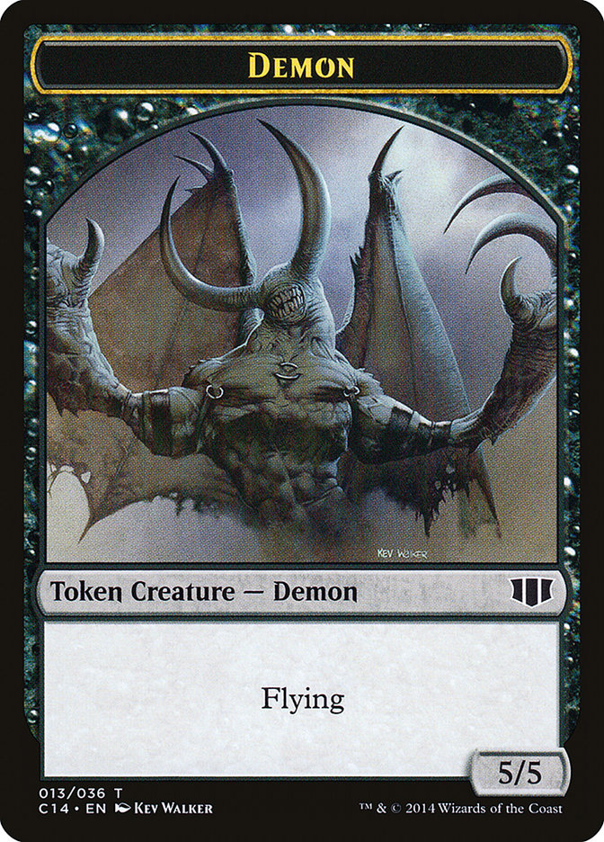 Demon (013/036) // Zombie (016/036) Double-Sided Token [Commander 2014 Tokens] | Card Merchant Takapuna