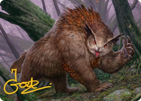 Owlbear Art Card (Gold-Stamped Signature) [Dungeons & Dragons: Adventures in the Forgotten Realms Art Series] | Card Merchant Takapuna