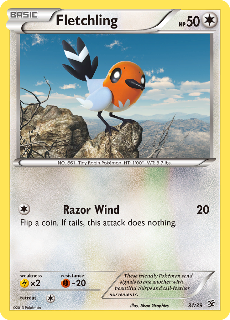 Fletchling (31/39) [XY: Kalos Starter Set] | Card Merchant Takapuna