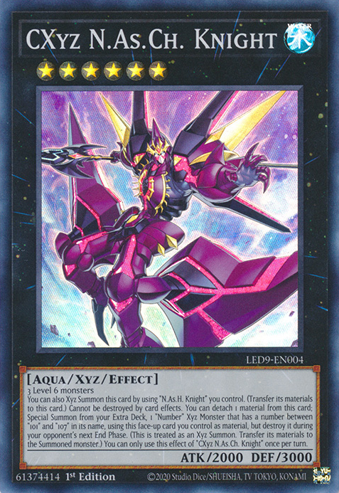 CXyz N.As.Ch. Knight [LED9-EN004] Super Rare | Card Merchant Takapuna