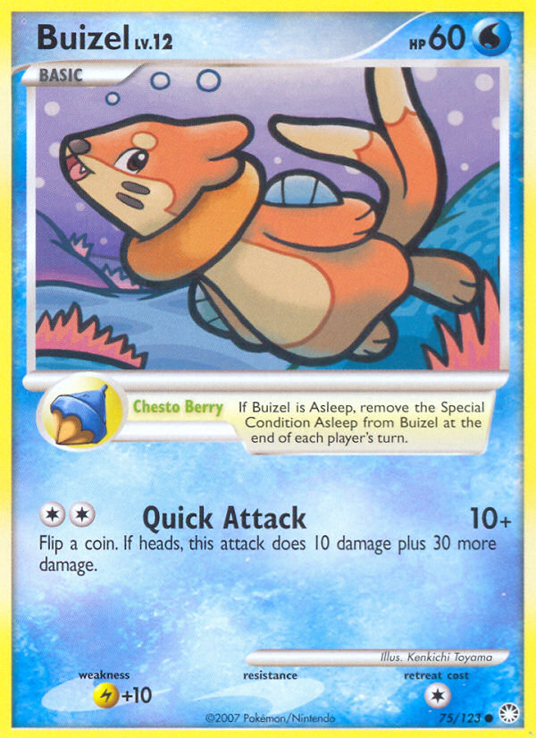 Buizel (75/123) [Diamond & Pearl: Mysterious Treasures] | Card Merchant Takapuna