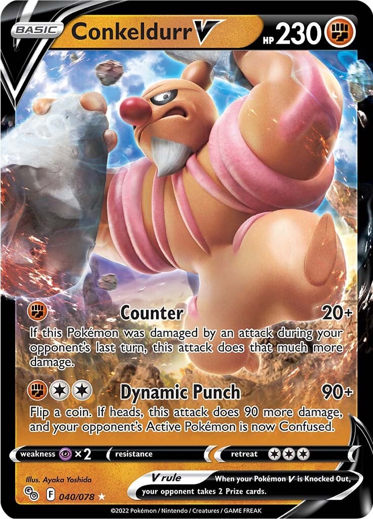 Conkeldurr V (040/078) [Pokémon GO] | Card Merchant Takapuna