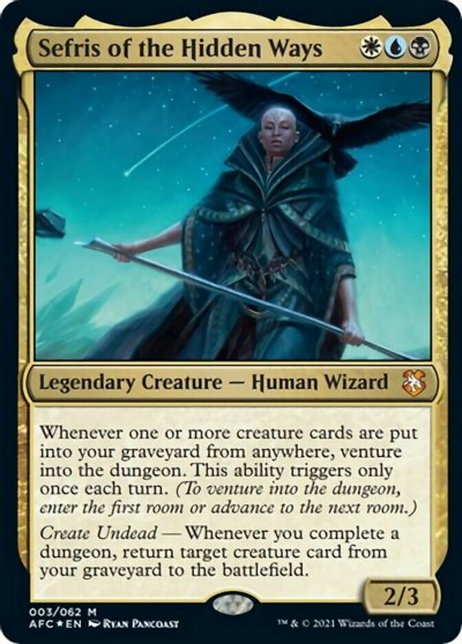 Sefris of the Hidden Ways (Display Commander) [Dungeons & Dragons: Adventures in the Forgotten Realms Commander] | Card Merchant Takapuna