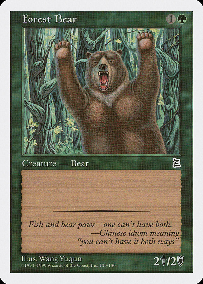 Forest Bear [Portal Three Kingdoms] | Card Merchant Takapuna