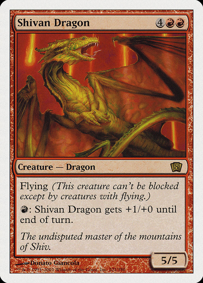 Shivan Dragon [Eighth Edition] | Card Merchant Takapuna