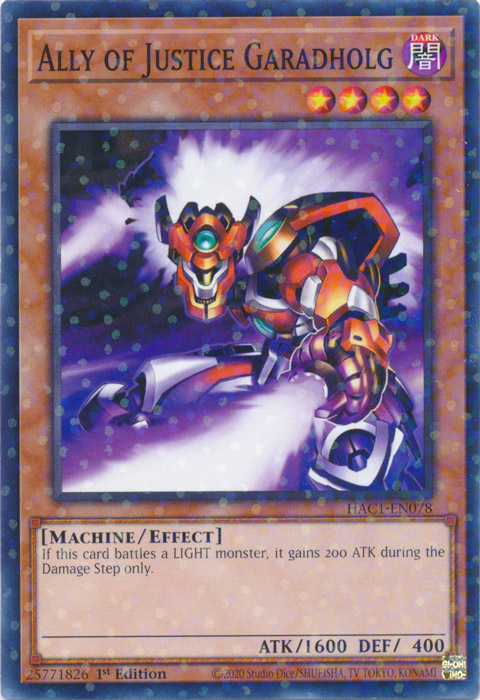 Ally of Justice Garadholg (Duel Terminal) [HAC1-EN078] Common | Card Merchant Takapuna