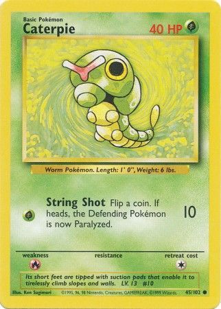 Caterpie (45/102) [Base Set Unlimited] | Card Merchant Takapuna