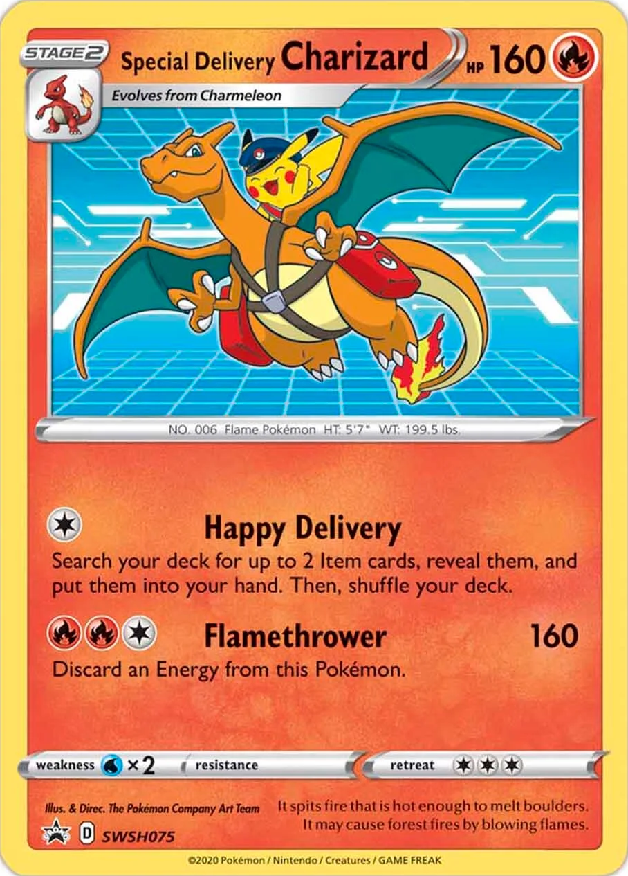 Special Delivery Charizard (SWSH075) [Sword & Shield: Black Star Promos] | Card Merchant Takapuna