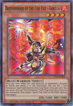 Brotherhood of the Fire Fist - Gorilla [CT11-EN003] Super Rare | Card Merchant Takapuna