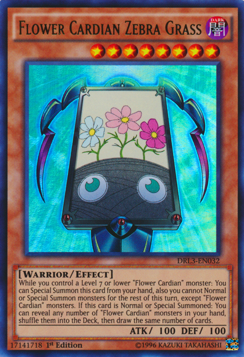 Flower Cardian Zebra Grass [DRL3-EN032] Ultra Rare | Card Merchant Takapuna