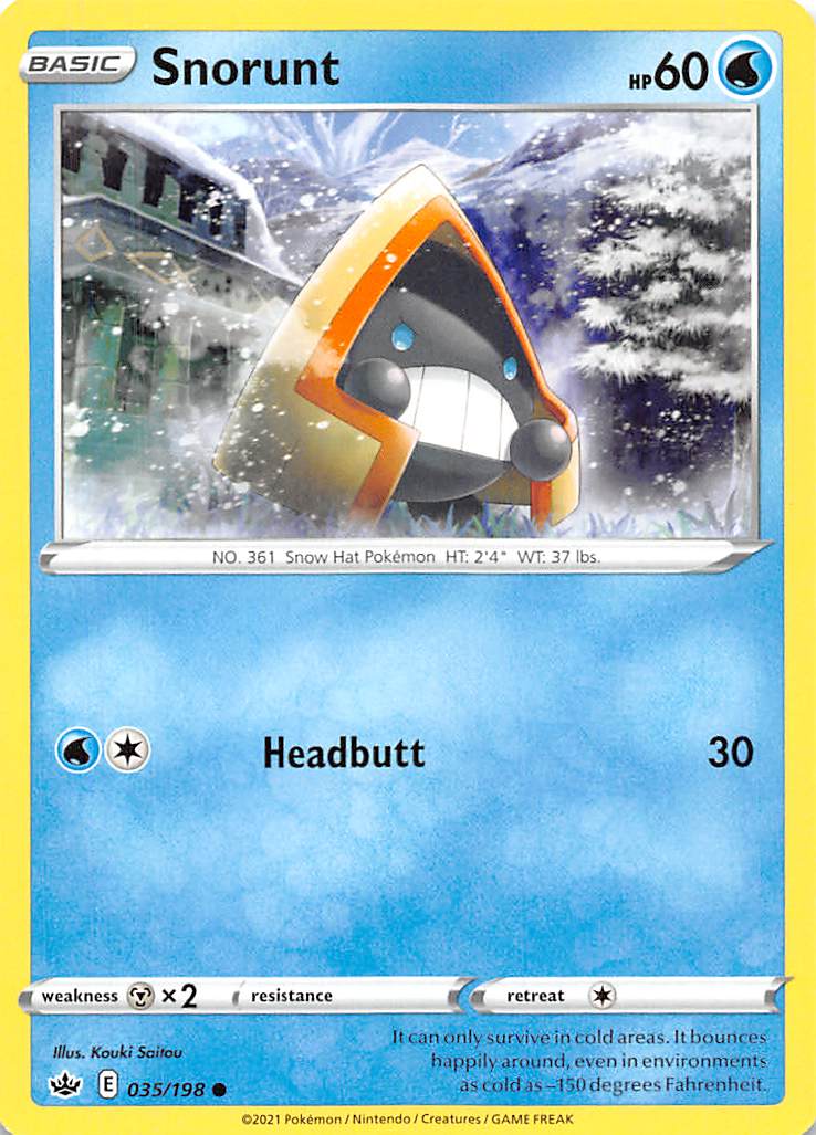 Snorunt (035/198) [Sword & Shield: Chilling Reign] | Card Merchant Takapuna