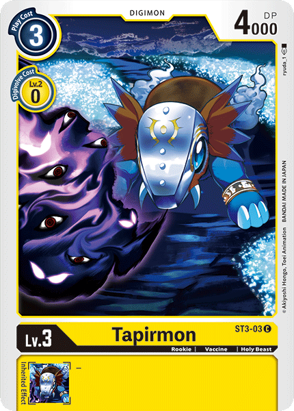 Tapirmon [ST3-03] [Starter Deck: Heaven's Yellow] | Card Merchant Takapuna