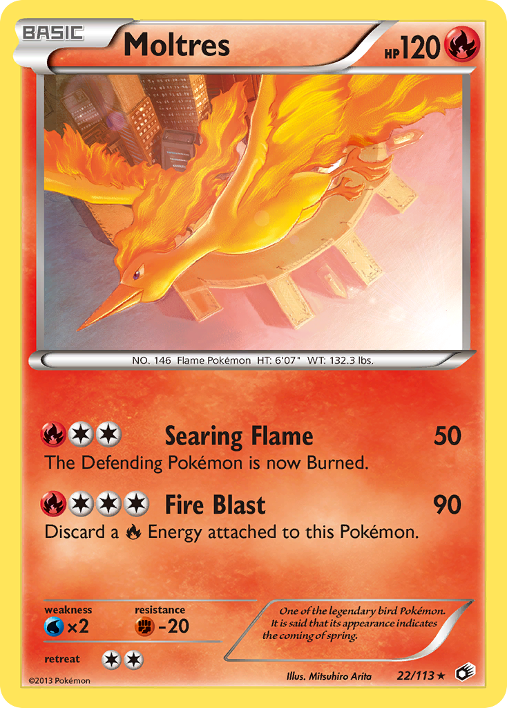 Moltres (22/113) [Black & White: Legendary Treasures] | Card Merchant Takapuna