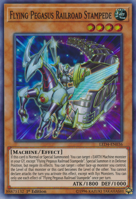 Flying Pegasus Railroad Stampede [LED4-EN036] Super Rare | Card Merchant Takapuna