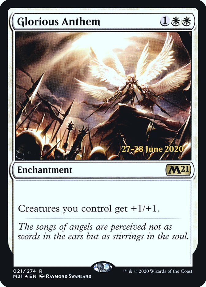 Glorious Anthem [Core Set 2021 Prerelease Promos] | Card Merchant Takapuna