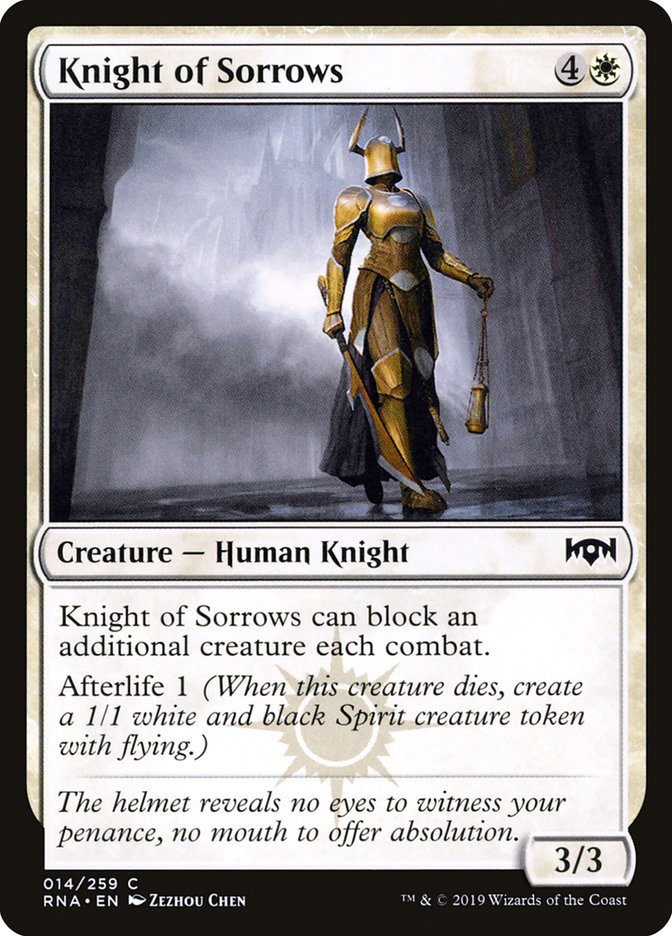 Knight of Sorrows [Ravnica Allegiance] | Card Merchant Takapuna