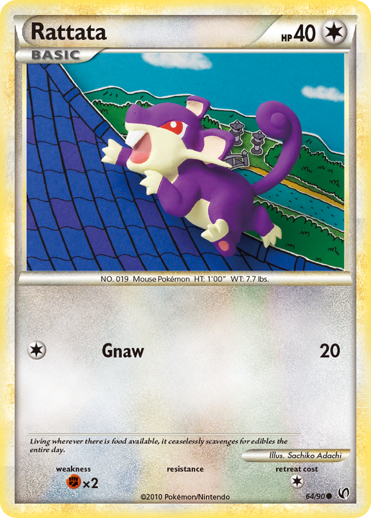 Rattata (64/90) [HeartGold & SoulSilver: Undaunted] | Card Merchant Takapuna