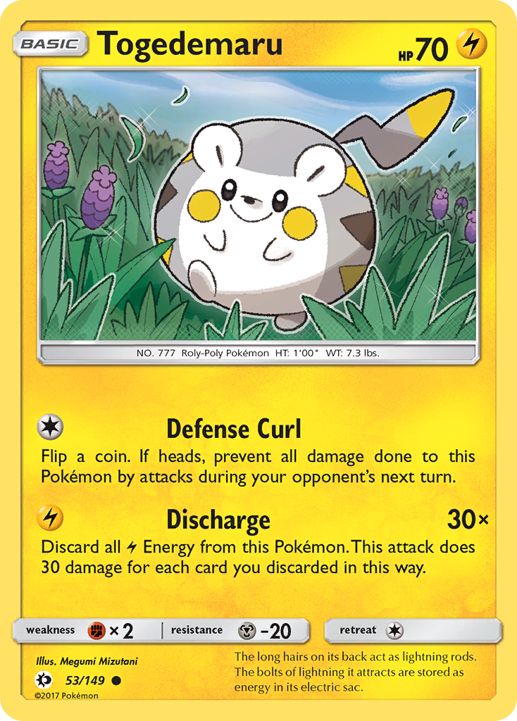 Togedemaru (53/149) [Sun & Moon: Base Set] | Card Merchant Takapuna