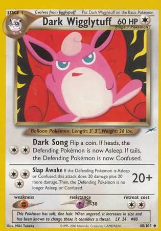 Dark Wigglytuff (40/105) [Neo Destiny Unlimited] | Card Merchant Takapuna