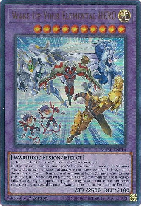 Wake Up Your Elemental HERO [MAZE-EN014] Ultra Rare | Card Merchant Takapuna