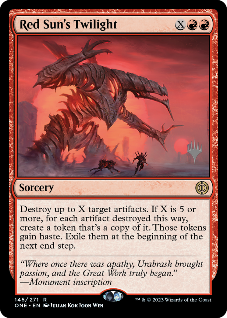 Red Sun's Twilight (Promo Pack) [Phyrexia: All Will Be One Promos] | Card Merchant Takapuna