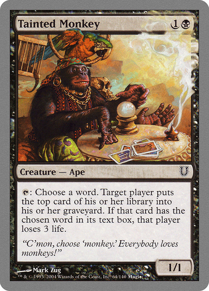 Tainted Monkey [Unhinged] | Card Merchant Takapuna