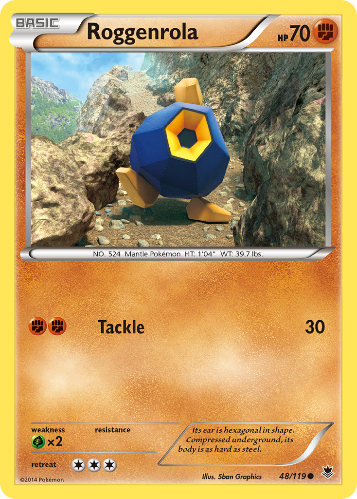 Roggenrola (48/119) [XY: Phantom Forces] | Card Merchant Takapuna