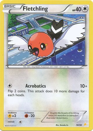 Fletchling (16/30) [XY: Trainer Kit 3 - Pikachu Libre] | Card Merchant Takapuna