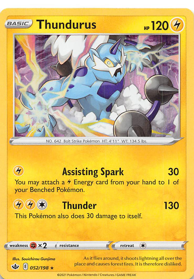 Thundurus (052/198) [Sword & Shield: Chilling Reign] | Card Merchant Takapuna